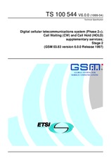 Standard ETSI TS 100544-V6.0.0 30.4.1999 preview