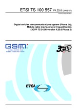 Standard ETSI TS 100557-V4.25.0 18.7.2003 preview