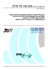 Standard ETSI TS 100559-V4.11.0 31.10.2000 preview