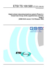 Standard ETSI TS 100569-V7.0.0 13.8.1999 preview