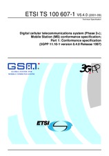 Standard ETSI TS 100607-1-V6.4.0 30.9.2001 preview