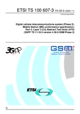 Standard ETSI TS 100607-3-V4.30.0 30.11.2000 preview