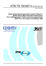 Standard ETSI TS 100607-4-V5.4.0 30.9.2001 preview