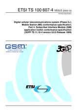 Standard ETSI TS 100607-4-V8.6.0 31.12.2003 preview