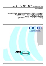 WITHDRAWN ETSI TS 101107-V8.0.1 1.6.2001 preview