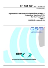 WITHDRAWN ETSI TS 101108-V5.0.0 15.11.1997 preview