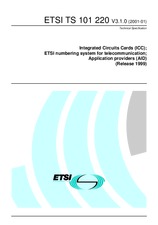 WITHDRAWN ETSI TS 101220-V3.0.0 26.5.2000 preview