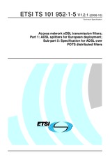WITHDRAWN ETSI TS 101952-1-5-V1.2.1 24.10.2006 preview