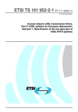 WITHDRAWN ETSI TS 101952-2-1-V1.1.1 15.11.2002 preview