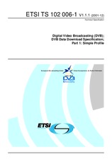 WITHDRAWN ETSI TS 102006-1-V1.1.1 18.12.2001 preview