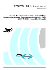 WITHDRAWN ETSI TS 125113-V5.0.0 31.3.2002 preview
