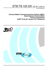 WITHDRAWN ETSI TS 125331-V6.18.0 28.7.2008 preview