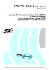 WITHDRAWN ETSI TS 125419-V4.5.0 30.6.2002 preview