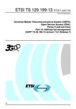 Preview ETSI TS 129199-13-V7.0.0 28.3.2007