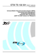 WITHDRAWN ETSI TS 132301-V4.0.0 24.7.2001 preview