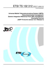 WITHDRAWN ETSI TS 132312-V4.0.0 30.7.2001 preview