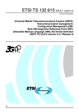 WITHDRAWN ETSI TS 132615-V4.3.0 30.6.2003 preview