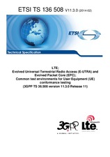 Standard ETSI TS 136508-V11.3.0 14.2.2014 preview