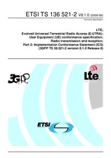 Standard ETSI TS 136521-2-V8.1.0 19.6.2009 preview