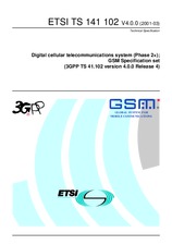 Standard ETSI TS 141102-V4.0.0 31.3.2001 preview
