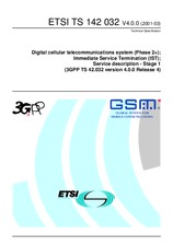 Standard ETSI TS 142032-V4.0.0 31.3.2001 preview