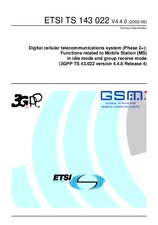 Standard ETSI TS 143022-V4.4.0 30.6.2002 preview