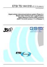 Standard ETSI TS 144018-V7.11.0 31.1.2008 preview