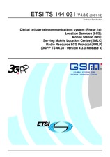 Standard ETSI TS 144031-V4.3.0 31.12.2001 preview