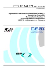 Standard ETSI TS 144071-V4.1.0 23.7.2001 preview