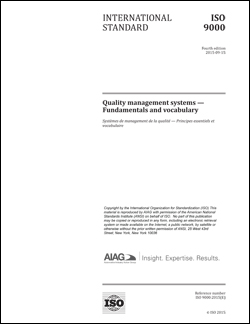 Publications AIAG Quality Management Systems - Fundamentals and Vocabulary 1.9.2015 preview