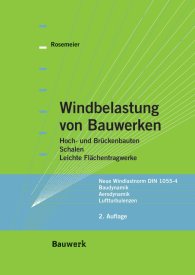 Preview  Bauwerk; Windbelastung von Bauwerken; Hoch- und Brückenbauten, Schalen, Leichte Flächentragwerke Neue Windlastnorm DIN 1055-4, Baudynamik, Aerodynamik, Luftturbulenzen 1.1.2009