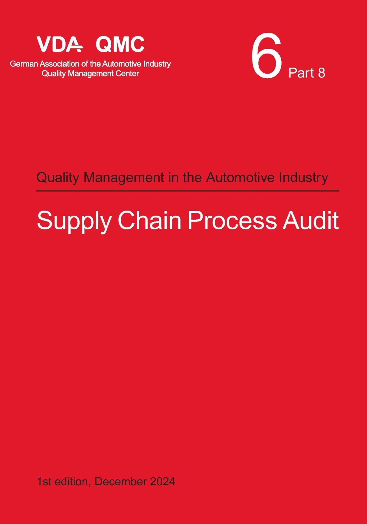 Publications  VDA Volume 6.8 Supply Chain Process Audit, 1st Edition, December 2024 1.12.2024 preview